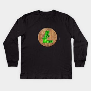 Litecoin: Wood and Grass Kids Long Sleeve T-Shirt